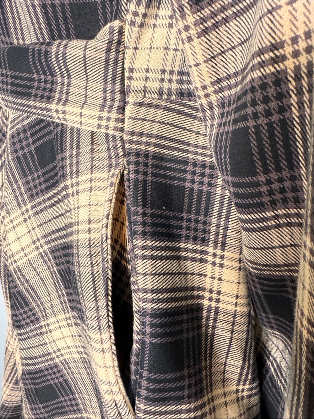 Effie's Heart Size Medium Black Cream Plaid Claudia Coat Jacket Fit & Flare Hood - Picture 5 of 9